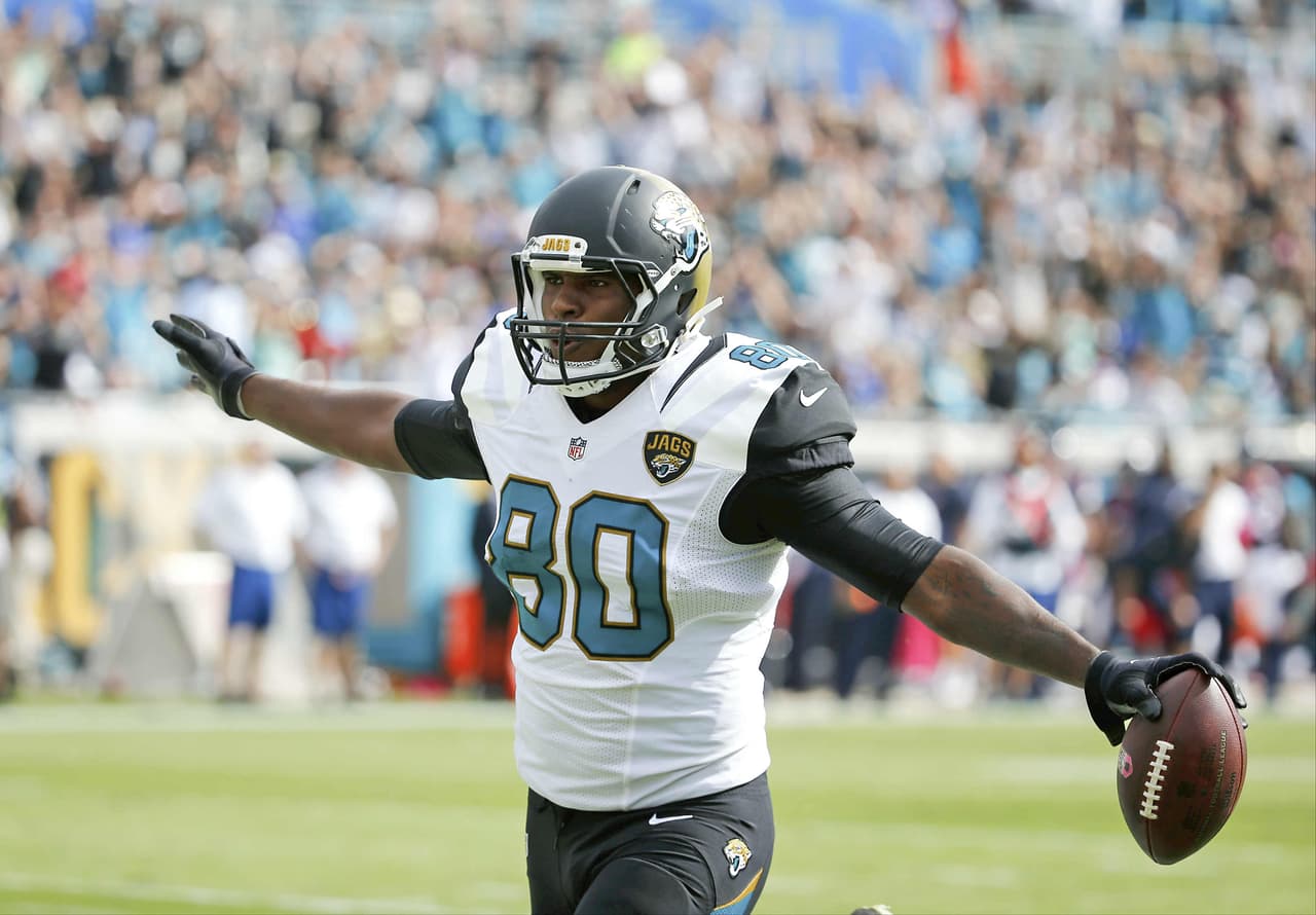 Julius Thomas de los Jaguars en duda para el partido contra Bills en Londres 