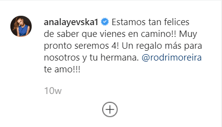 Junto al clip, Layevska compartió su felicidad por saber que muy pronto será madre por segunda ocasión.