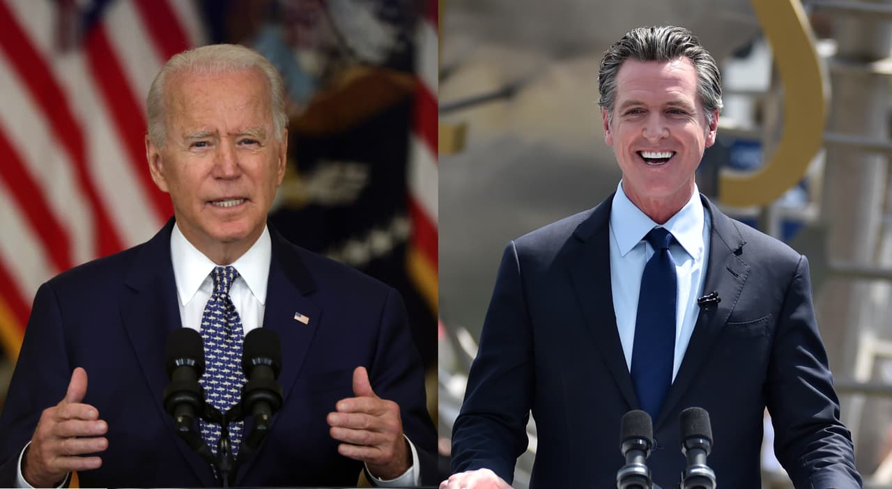 Biden respalda a Newsom y pide evitar su destitución en la elección revocatoria del 14 de septiembre