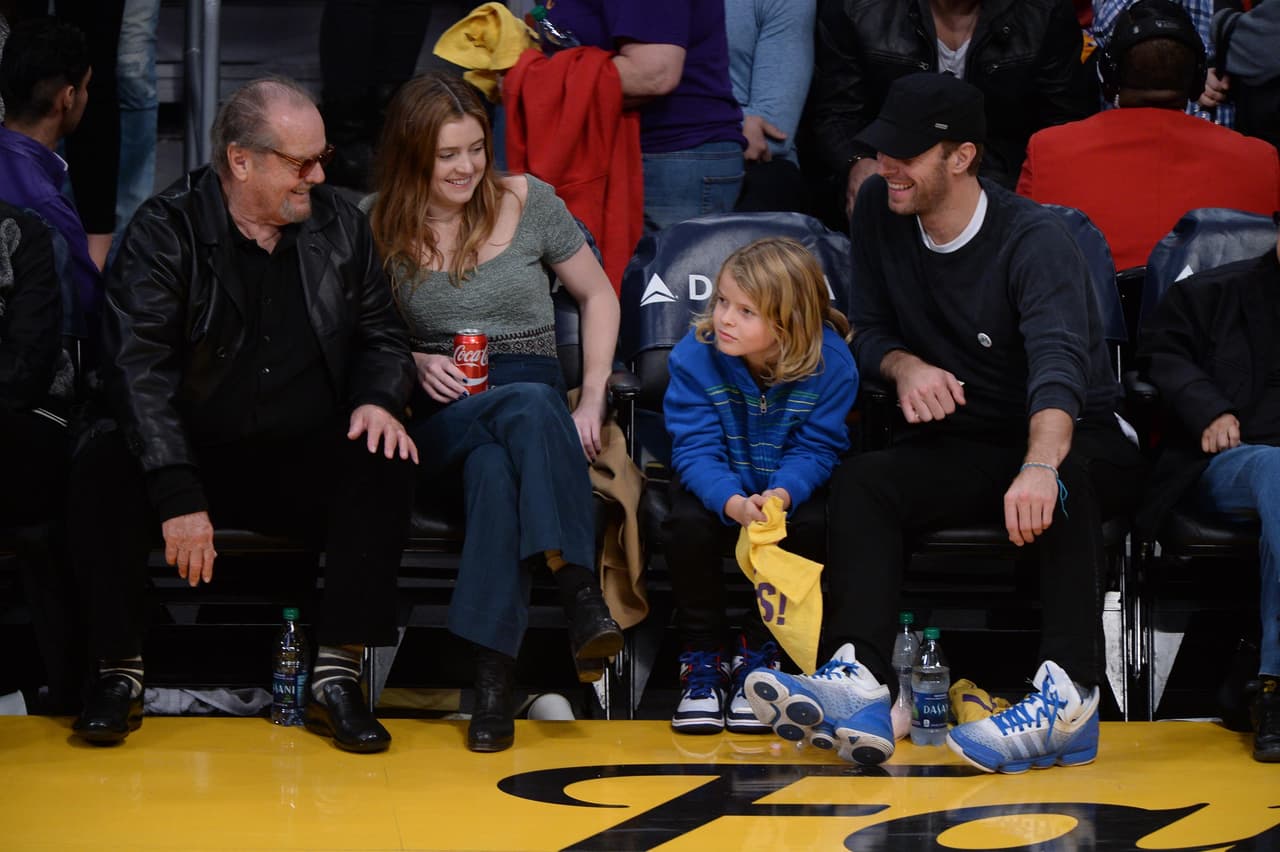 El famoso también iba con su hija, Lorraine Nicholson.