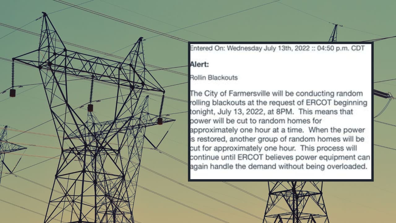 No, no es verdad que ERCOT planea apagones en Farmersville