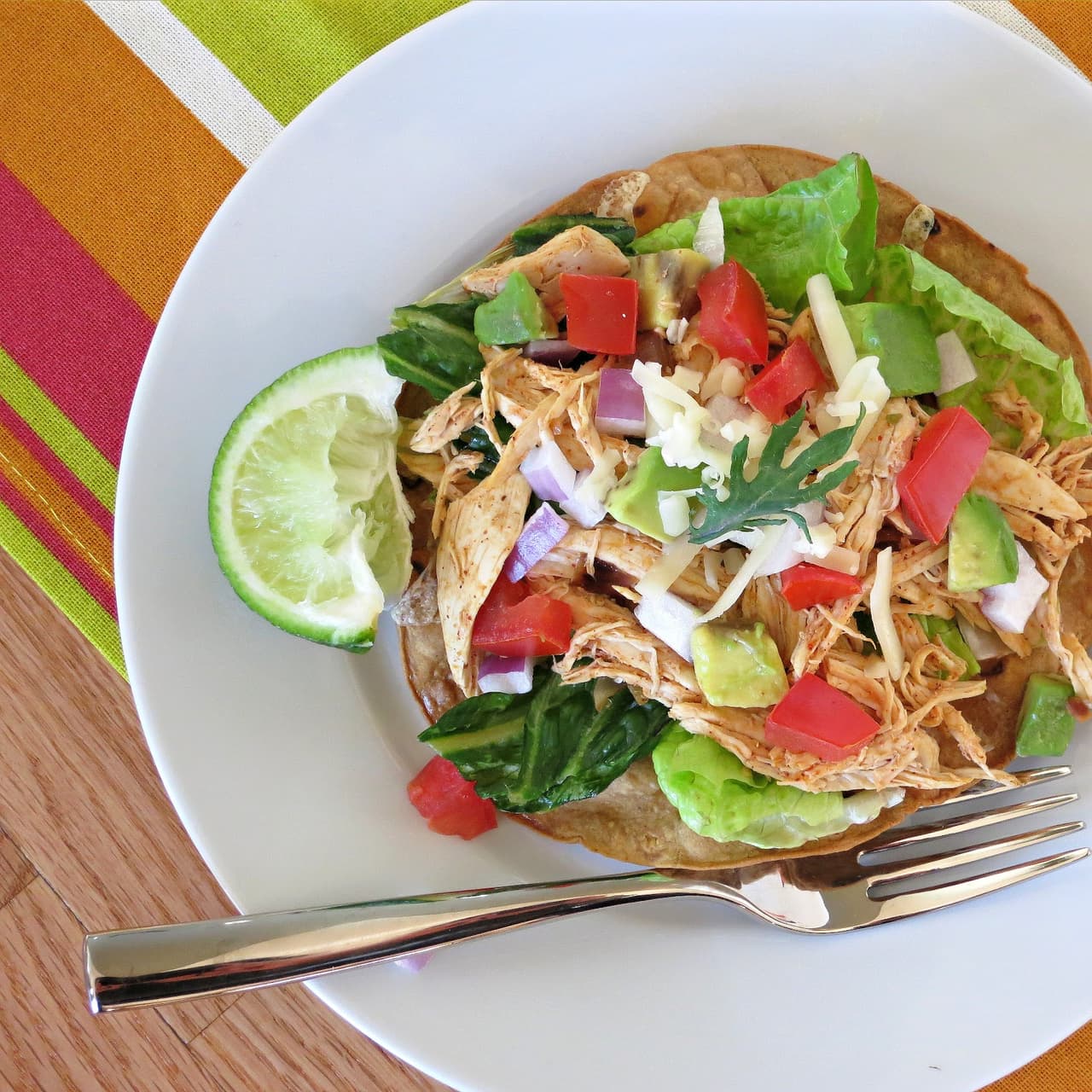 Tostada de pollo.