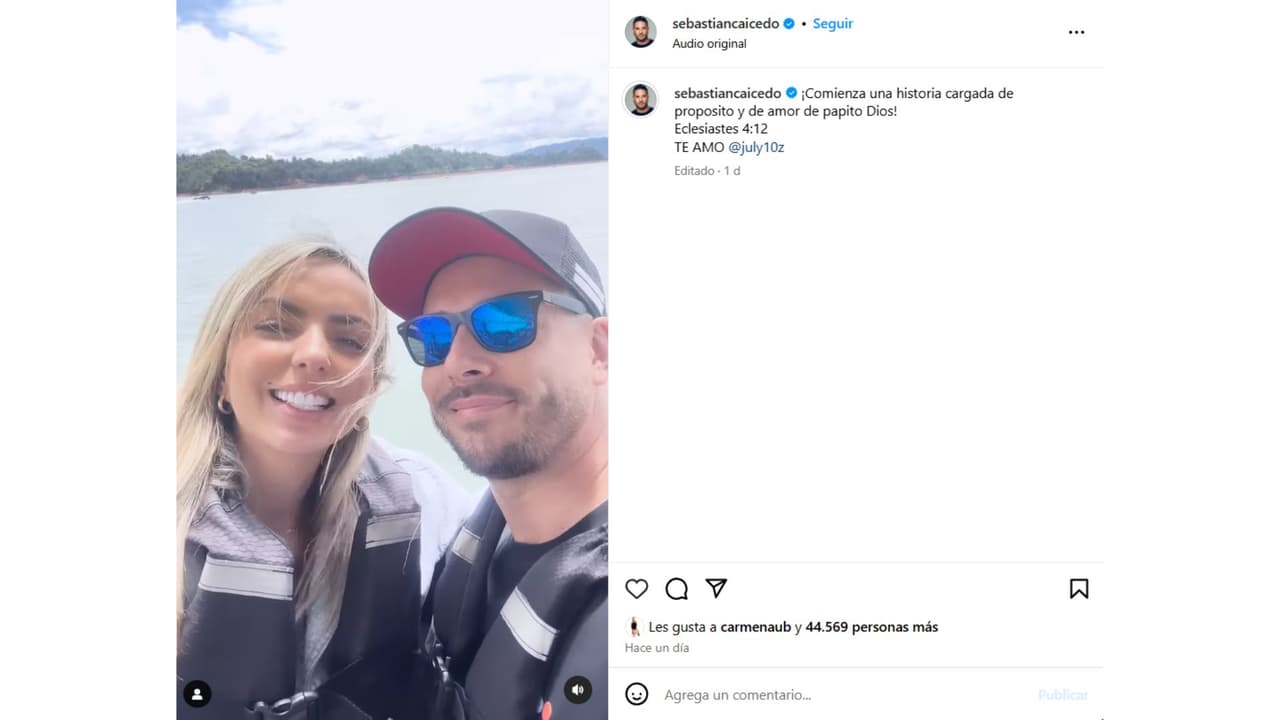 Sebastián Caicedo se casa con Juliana Diez.