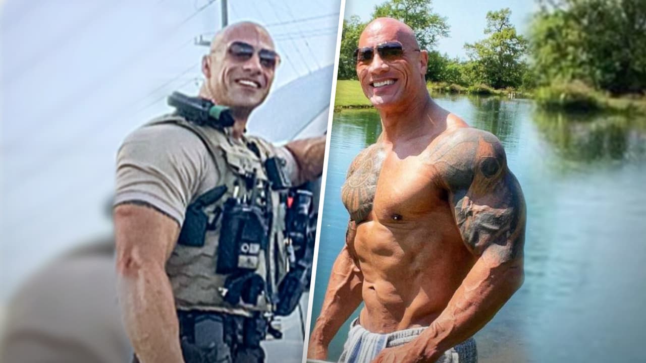 El parecido de este policía con Dwyane Johnson es tan asombroso que hasta 'The Rock' se sorprendió