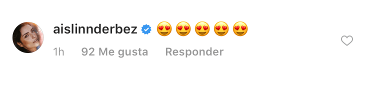 <b><a href="https://www.univision.com/temas/aislinn-derbez" target="_blank">Aislinn Derbez</a></b> expresó su sentir con emoticonos.