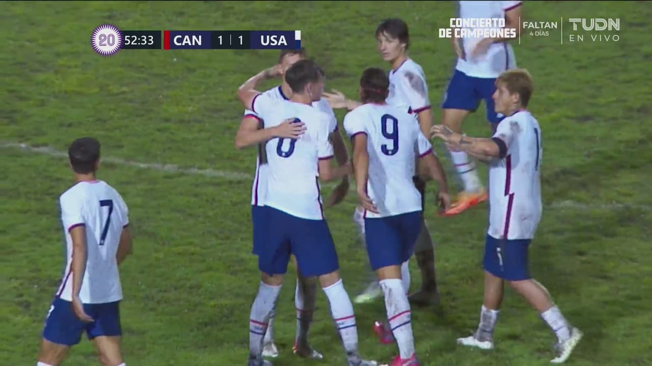 ¡Le pegó con furia! Mc Glynn marca golazo para el 1-1 del Team USA