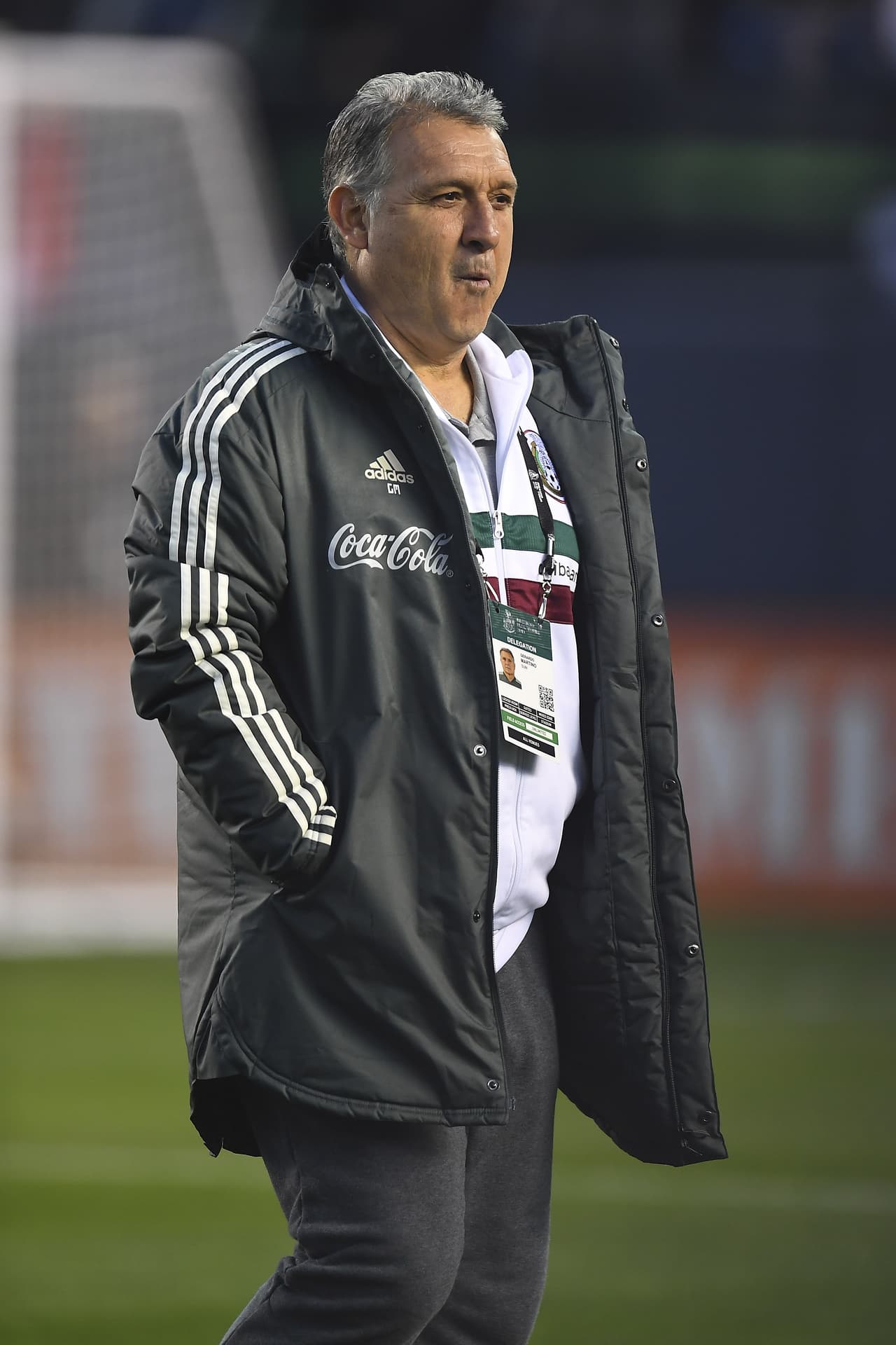 El 'Tata' se dirigió a los vestidores del estadio SDCCU con un semblante, en apariencia, tranquilo por lo mostrado de parte del tricolor en la primera mitad.