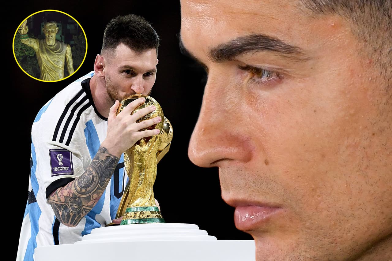 Messi tiene estatua monumental ¿que se parece a Cristiano Ronaldo?