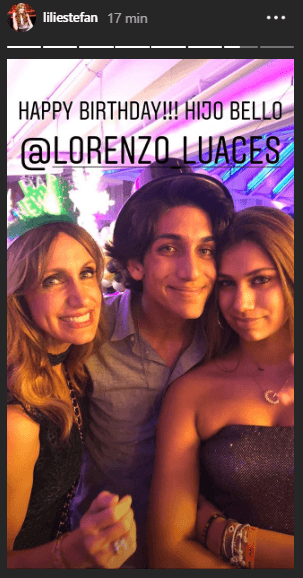 “Feliz cumpleaños hijo bello” comentó La Flaca en esta imagen en la que aparece con sus dos hijos, Lorenzo y Lina Luaces.