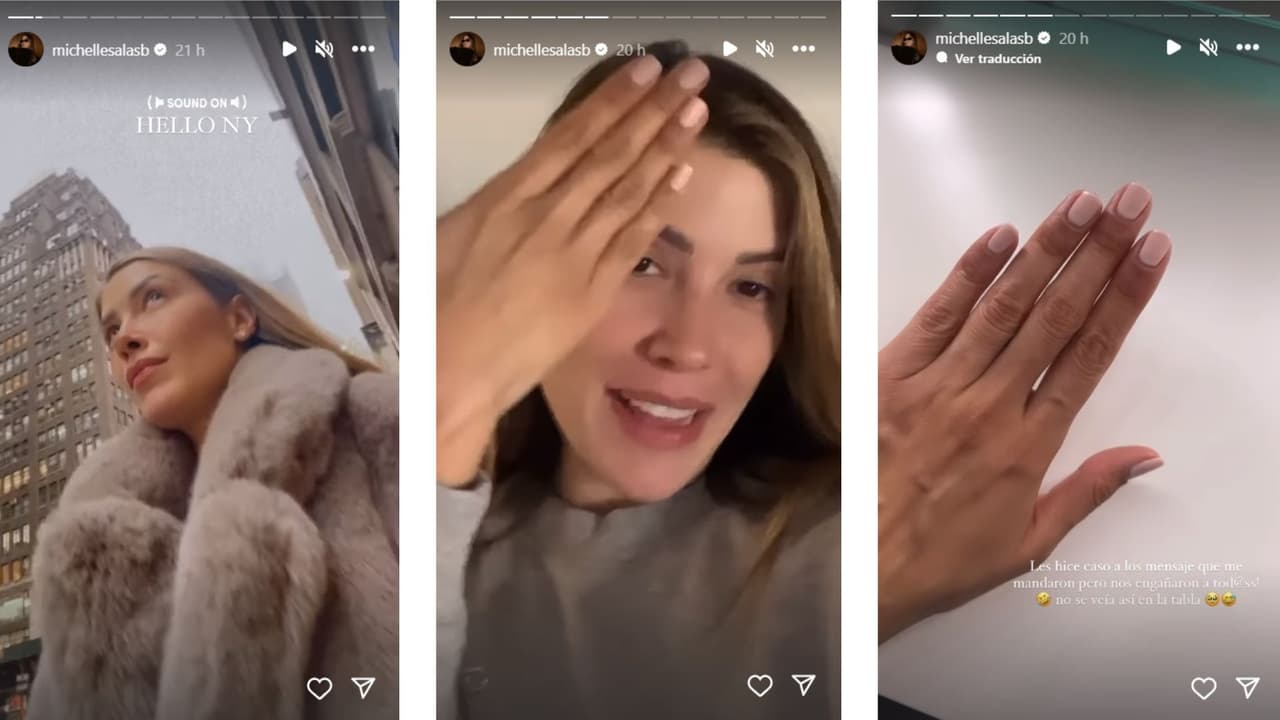 Michelle Salas apareció desde Nueva York.