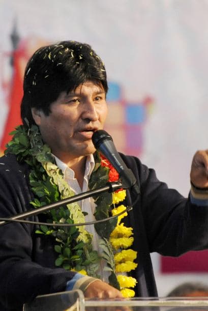 El presidente de Bolivia, Evo Morales, tiene un empate con México con el 59%.