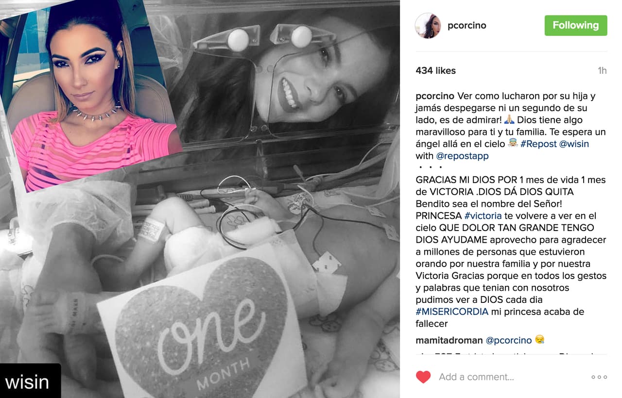 "Te espera un ángel allá en el cielo", escribió Patricia Corcino, ex Nuestra Belleza Latina y presentadora de TV.
<br>