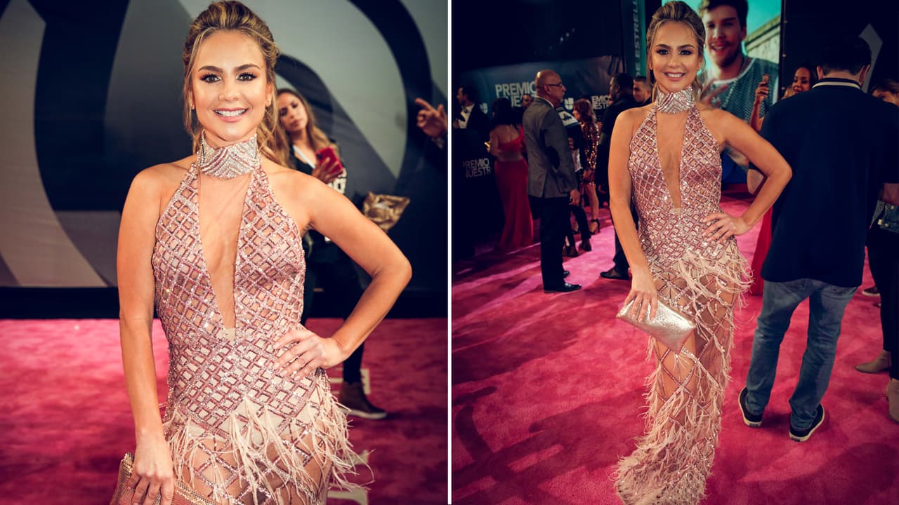 Olga no fue la única, pues Ximena Córdoba también vistió un modelo de la diseñadora dominicana.