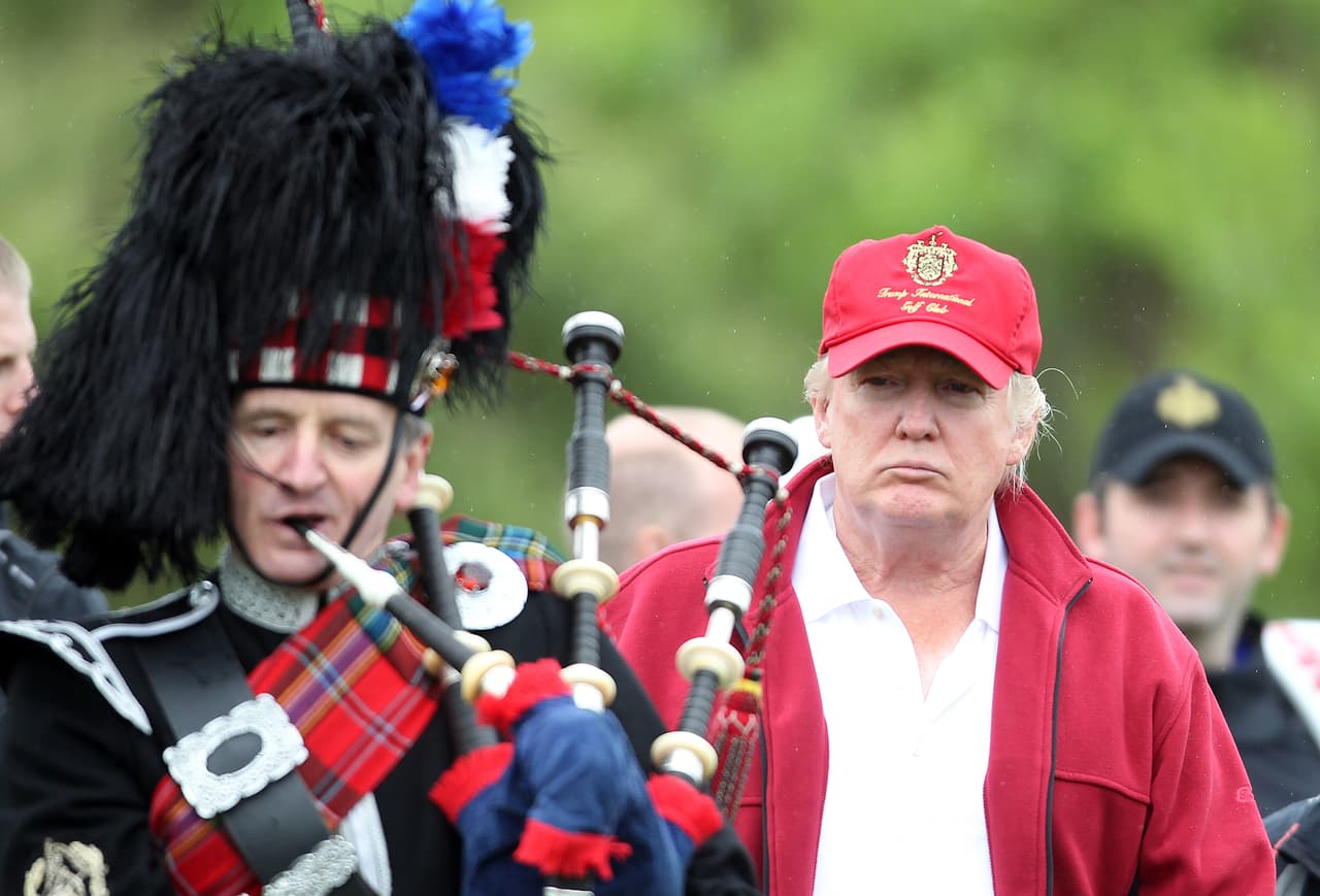 Trump en su visita por Escocia