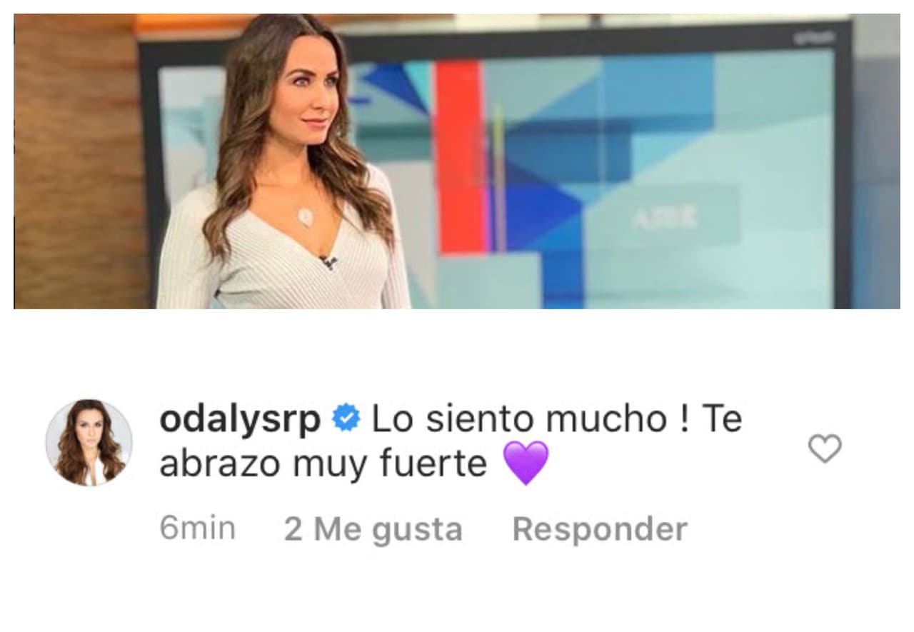 Odalys Ramírez también le expresó sus condolencias. 
<br>