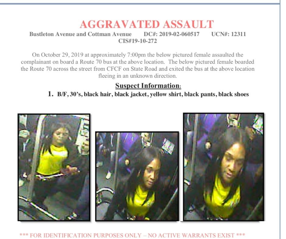 Buscan identificar mujer que agredió a otra en un autobús de SEPTA 