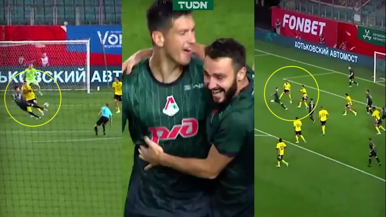 ¡Qué debut! César Montes es titular y anota en su primer partido con el Lokomotiv 
