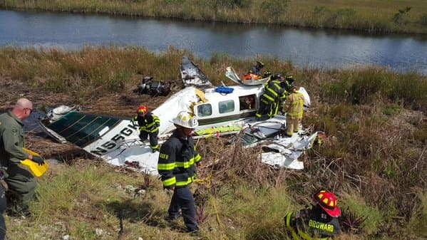 Accidente de avioneta deja tres heridos