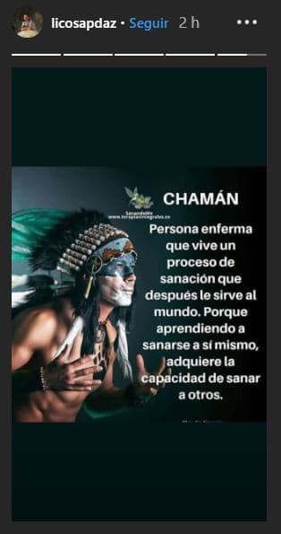 Incluso, en su perfil de Instagram el propio Luis José se autodefine como coach de vida, medium y chamán, así es como define este último.