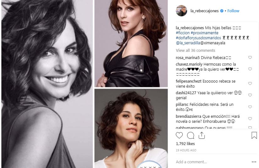 Rebecca Jones está entusiasmada por volver a la pantalla junto a un gran elenco, "estoy muy contenta, voy a trabajar otra vez con Ana Serradilla, a la cual adoro, va a ser mi hija. Mi otra hija es Ximena Ayala, es un reparto muy bonito, chiquito, es una novela muy íntima".
<br>