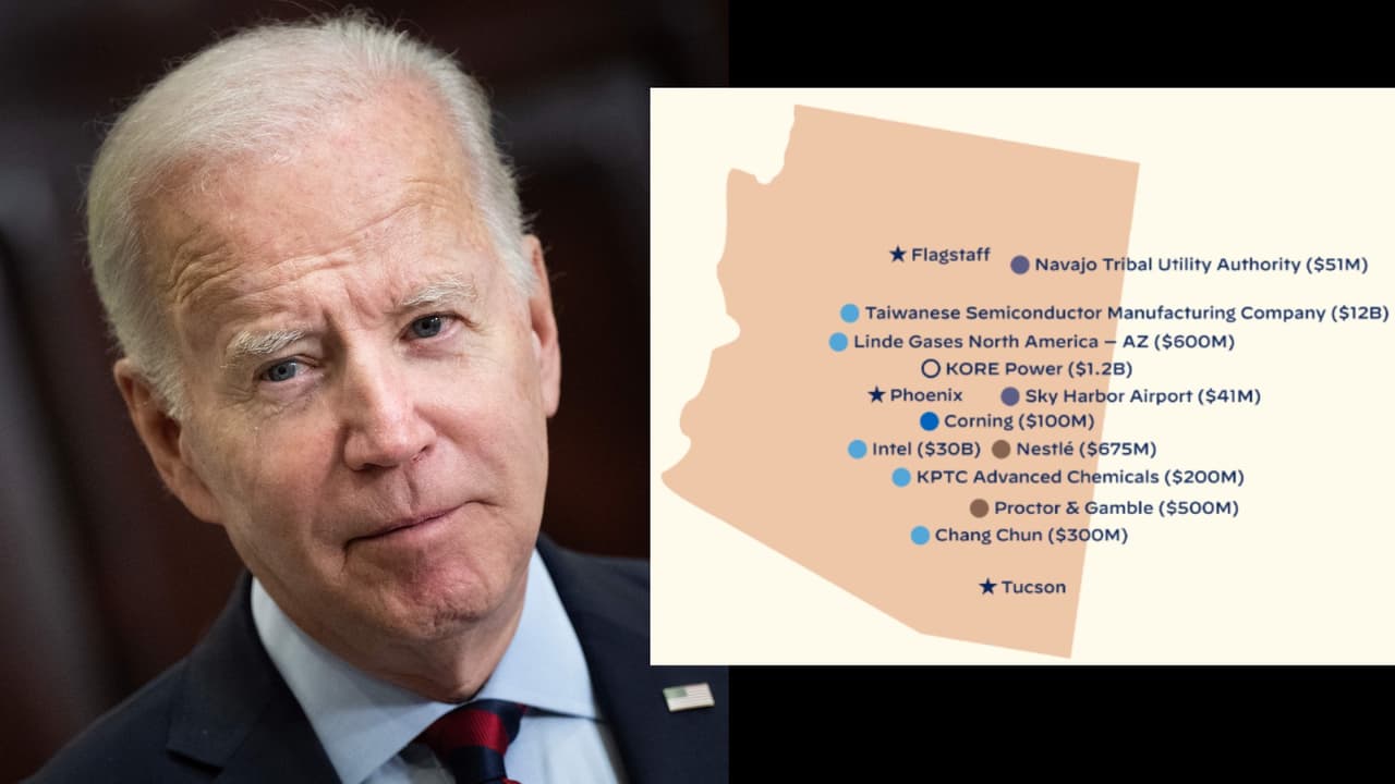 Joe Biden llega a Phoenix para hablar de su plan económico para Arizona 