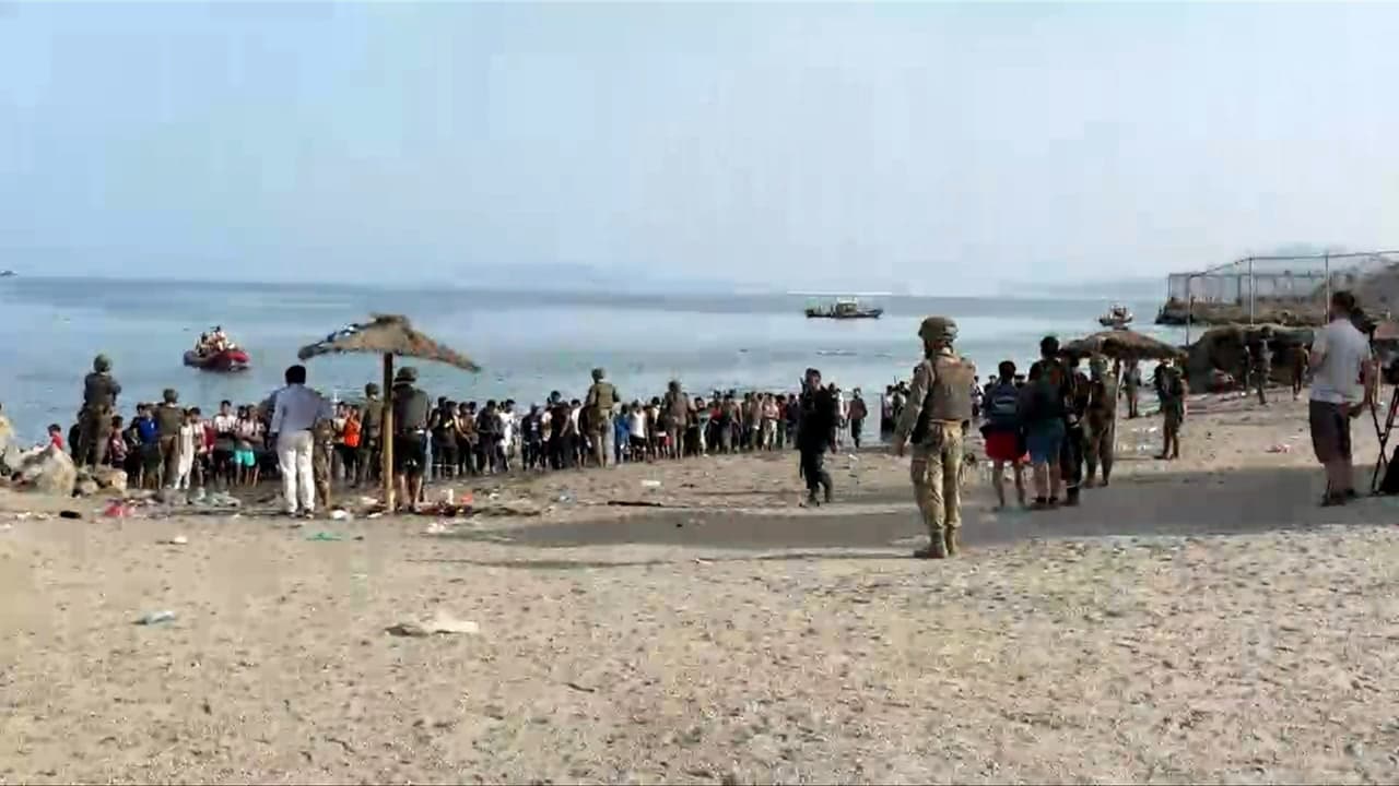 Así se ve Ceuta hoy con despliegue del Ejército ante crisis migratoria; suman 57 muertos tras movilización masiva