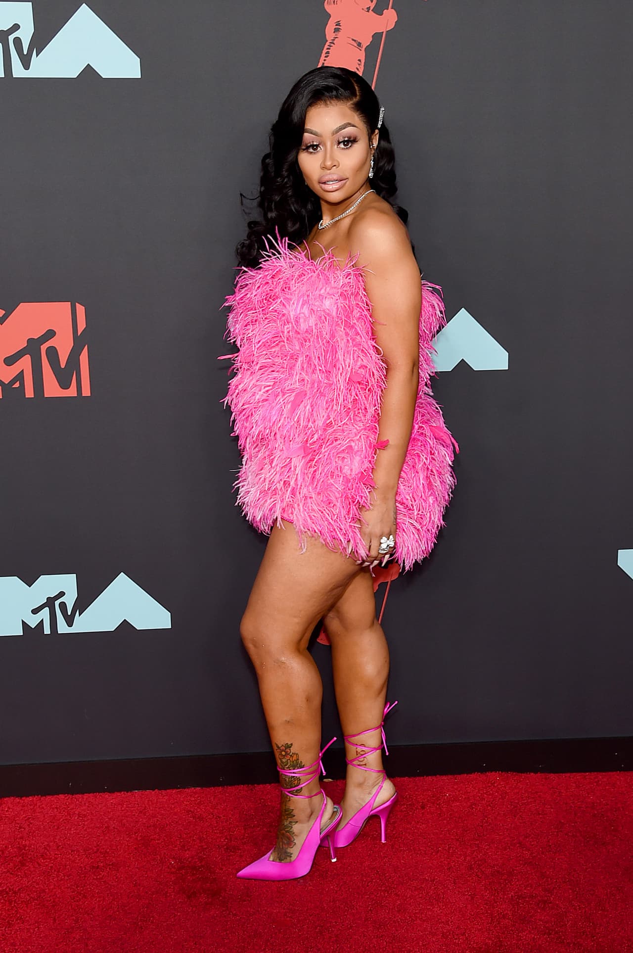 Blac Chyna acudió con este singular vestido a los MTV Video Music Awards 2019, que se llevaron a cabo la noche del 26 de agosto en el Prudential Center de Nueva Jersey.