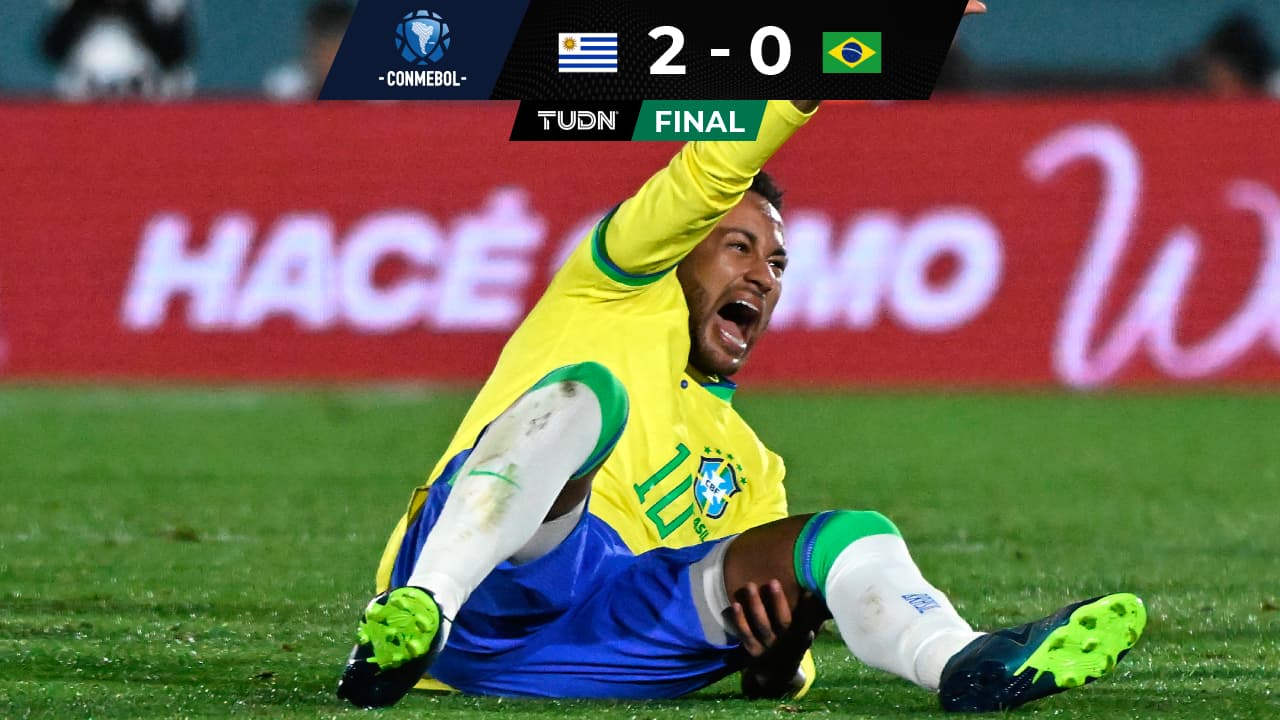 Neymar sale lesionado en la visita de Brasil a Uruguay por las Eliminatorias de Conmebol