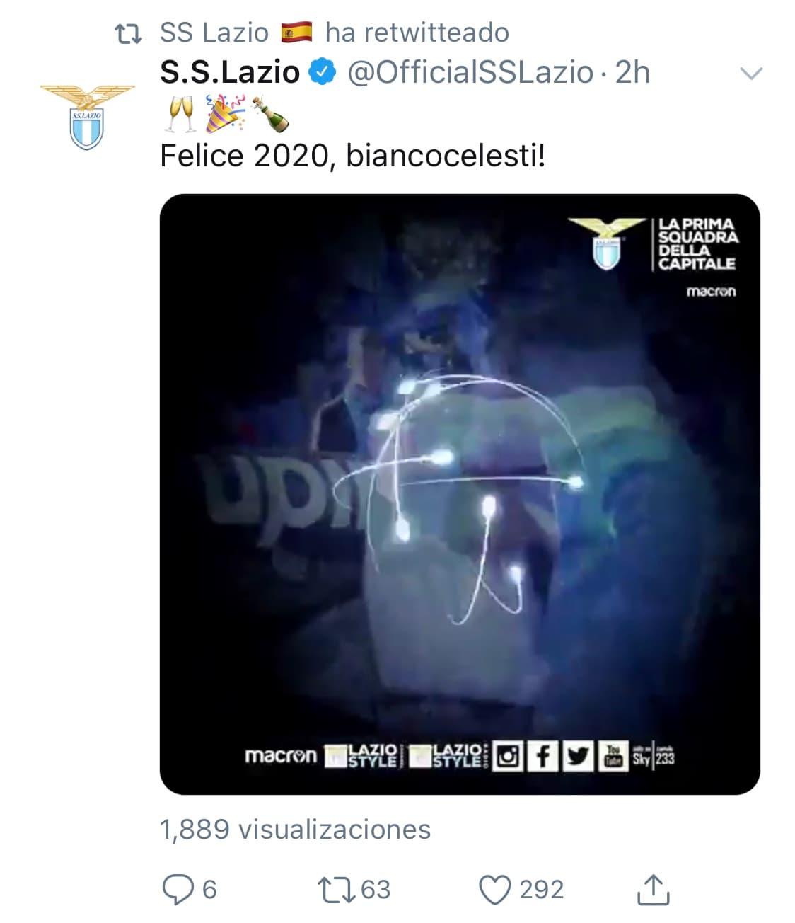 Jugadores entrenadores y clubes desean un gran 2020 a todos sus aficionados.