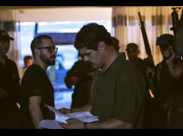 Marco de la O studies his lines before shooting a dramatic scene from season two.