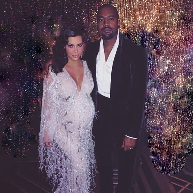La pareja más linda de la noche fue de la Kim y Kanye.