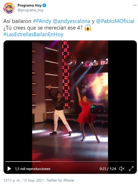 Este 13 de mayo, su 'performance' causó controversia, pues Lola Cortés, quien funge como jueza, le dio fuertes críticas a la pareja, calificándolos muy bajo.
<br>