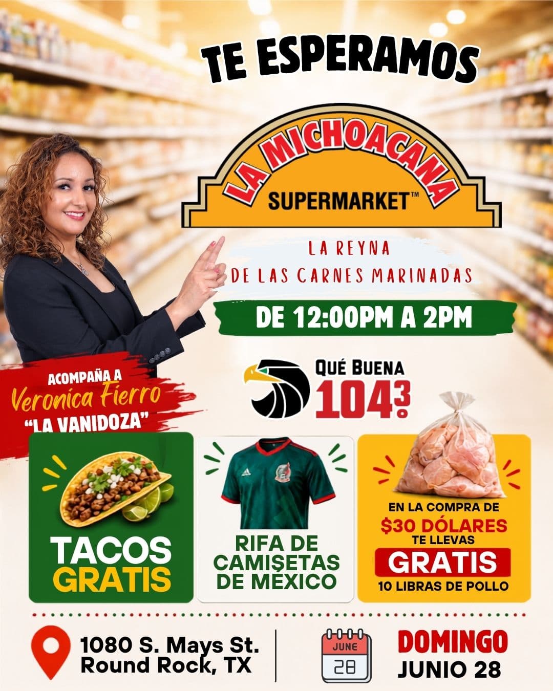 🌮🎉 ¡ESTE DOMINGO TE ESPERAMOS EN LA MICHOACANA MEAT MARKET! 🎉🌮