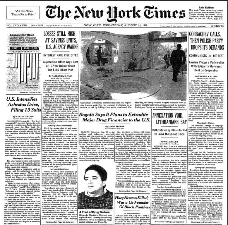 Noticia sobre extradición de Eduardo Martíne en The New York Times