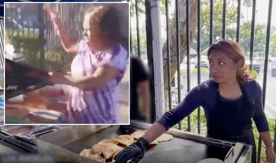 Arrestada y con fianza de $30,000 la mujer que golpeó a una vendedora de tacos en Los Ángeles