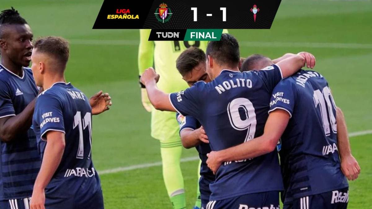 Con Néstor Araújo en el final, el Celta igualó con Valladolid