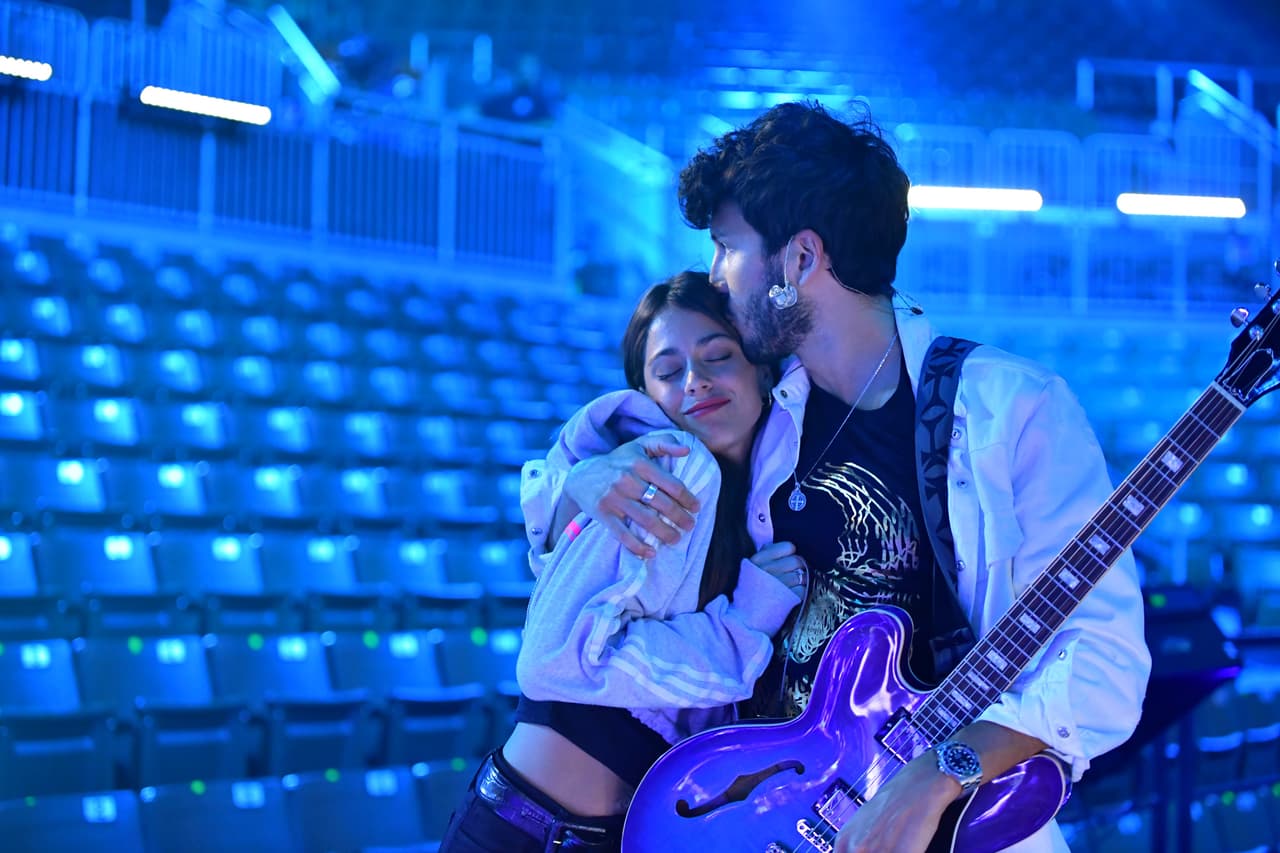 Un beso de "buena suerte" antes de comenzar.