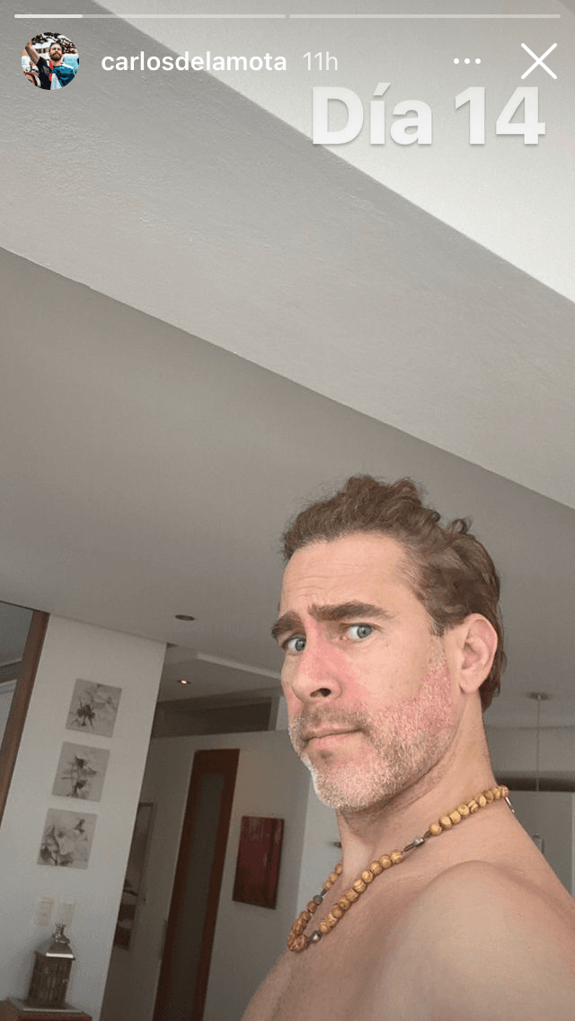 En su día de aislamiento 14, ya el actor daba muestras de sentirse mejor.
