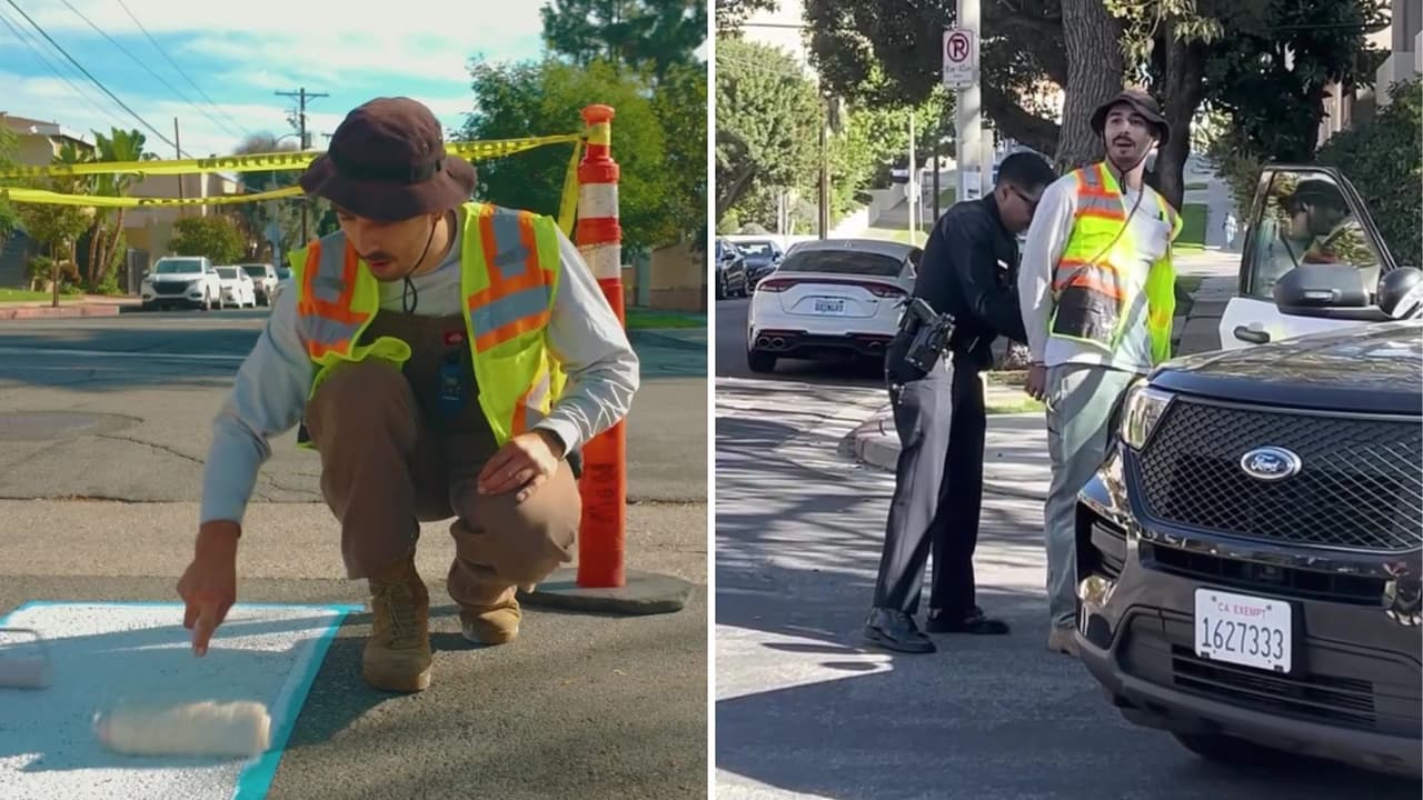 Activista arrestado por pintar sin permiso de la ciudad cruces peatonales en Los Ángeles
