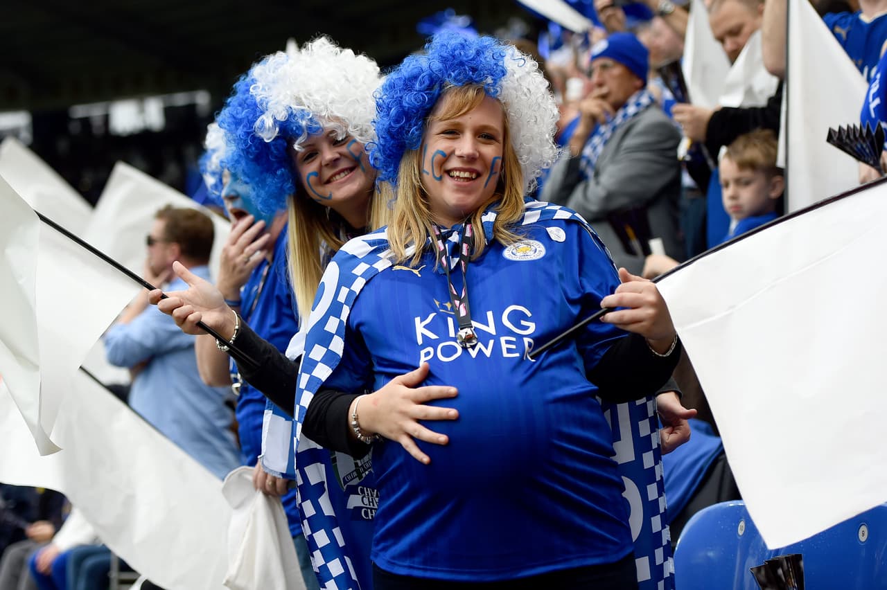 El Leicester vivió un día de fiesta celebrando su campeonato de la Premier.