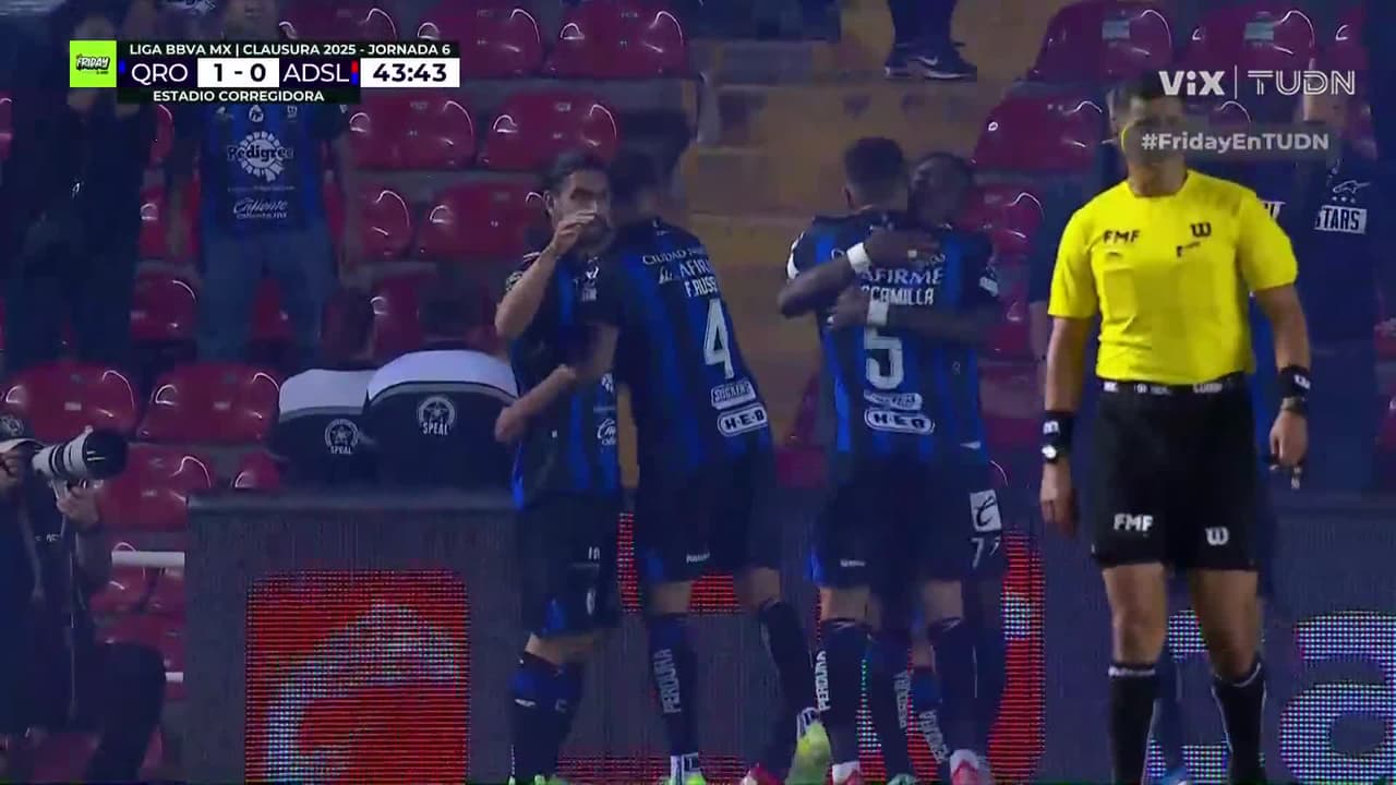 ¡Se abre el marcador! Querétaro se adelanta con un frentazo de Rodríguez