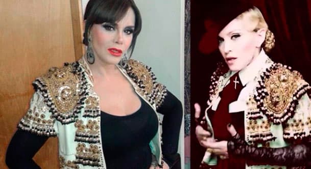 <b><a href="http://www.univision.com/temas/lucia-mendez">Lucía</a></b> dijo que la cantante le había copiado su vestuario taurino.