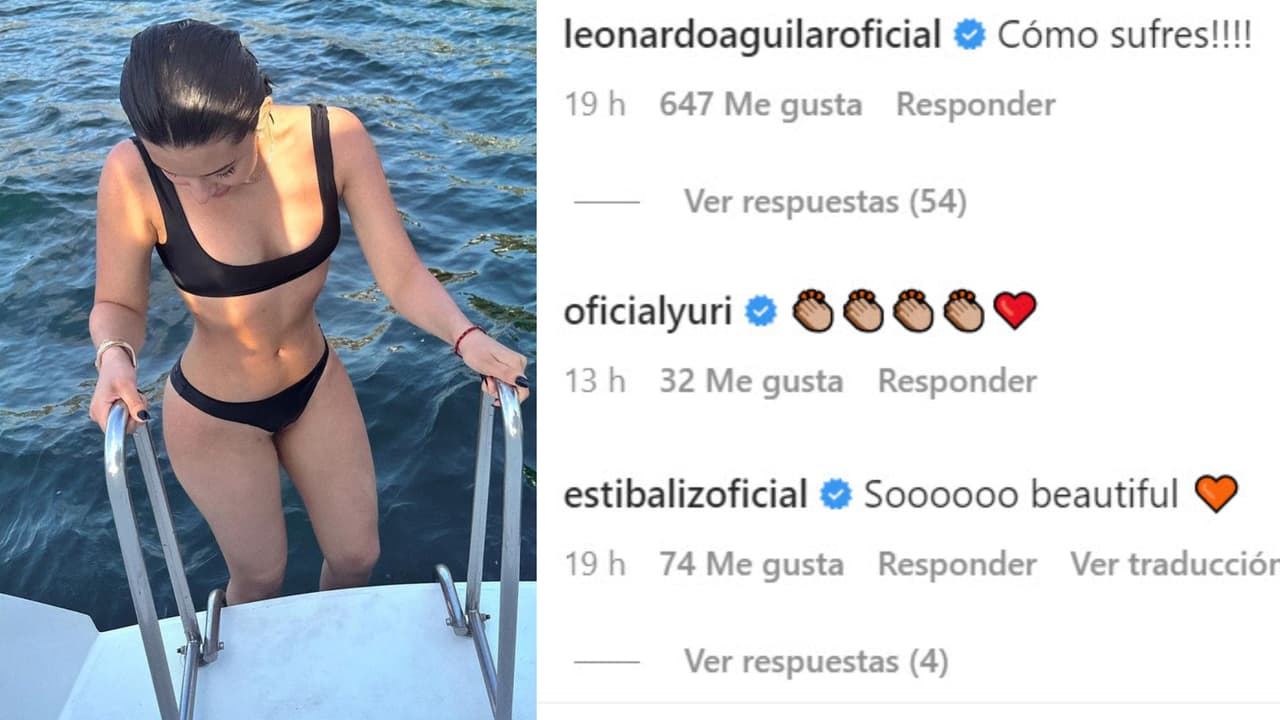 Así reaccionaron Leonardo Aguilar, Yuri y Estibaliz Badiola, entre otros, a las fotos en traje de baño de Ángela Aguilar.
