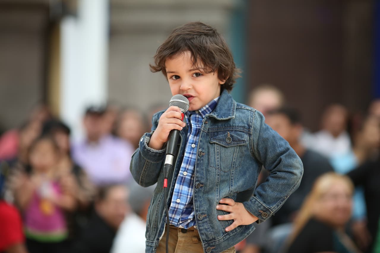 Los niños de la comunidad derrocharon talento.