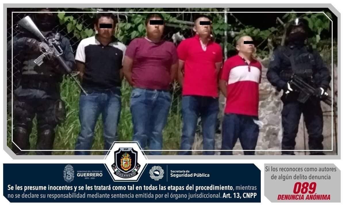 Arresto de Zenén Nava Sánchez y otros miembros del cartel Los Rojos detenidos en Guerrero, México, en agosto de 2019.
