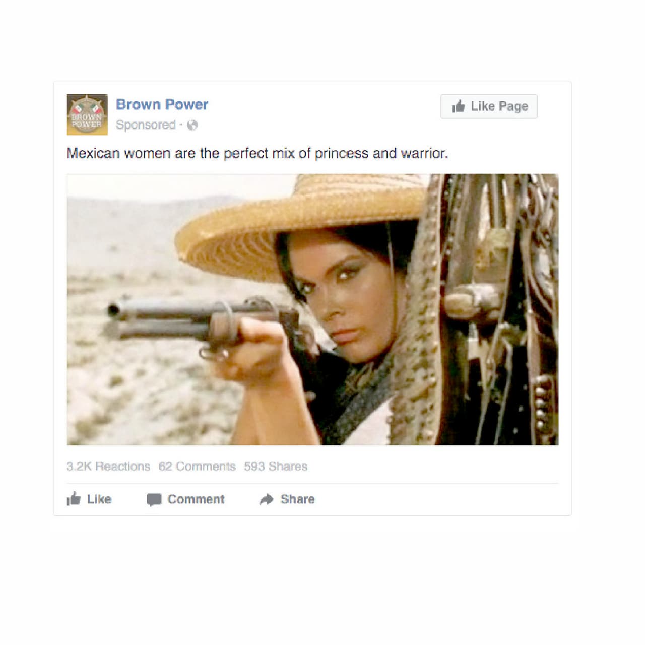 <b>Anuncio 2648.</b> “La mujer mexicana es la mezcla perfecta entre princesa y guerrera”.
<br>
<b>Costo:</b> 200 rublos (6.41 dólares).