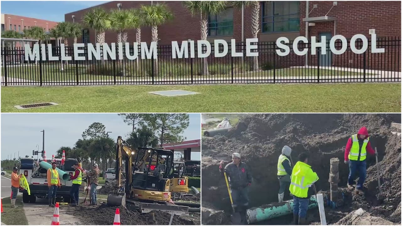 Restablecen el servicio de agua que dejó sin actividades a tres escuelas en el condado de Seminole