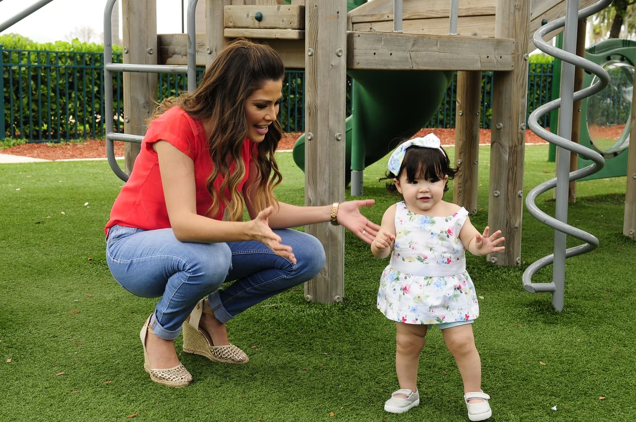 Giulietta dio sus primeros pasitos el mismo día del cumpleaños de su padre, el 11 de abril.