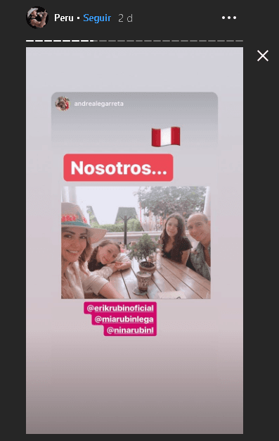 El exTimbiriche también ha mostrado a sus seguidores un poco de sus vacaciones por el Perú al lado de su familia.