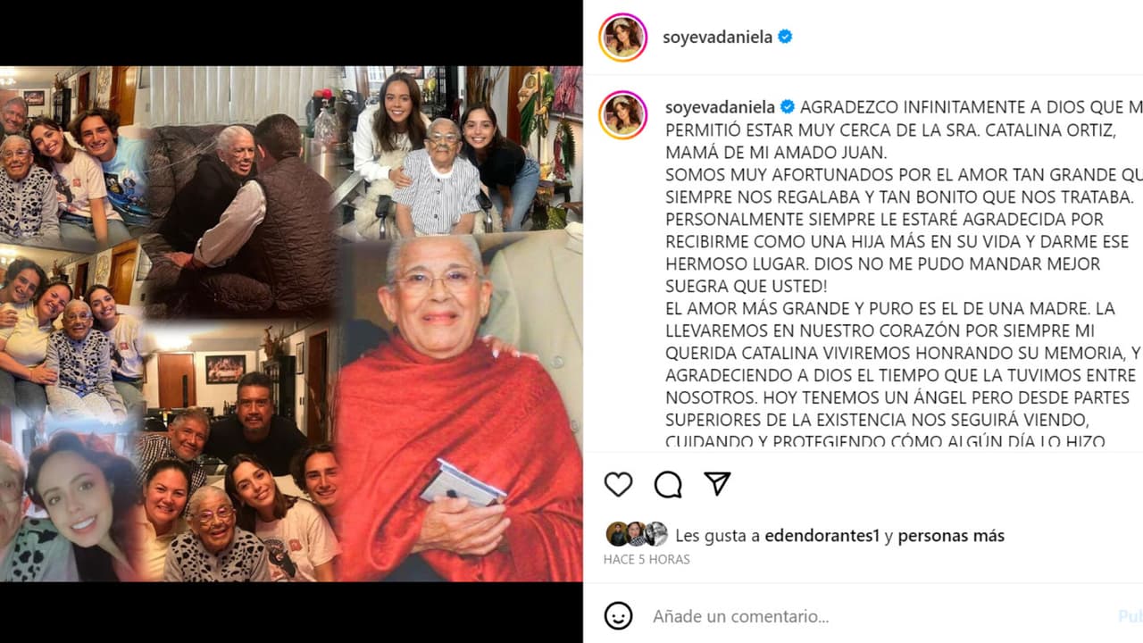 Eva Daniela, actual novia de Juan Osorio, así despidió a su 'suegra'.